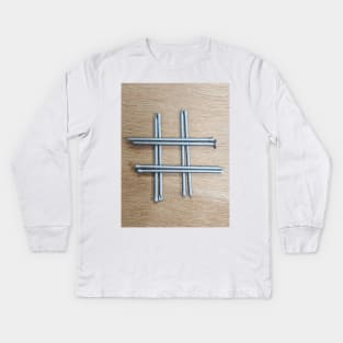 Hashtag Pound Sign Nailed It! Kids Long Sleeve T-Shirt